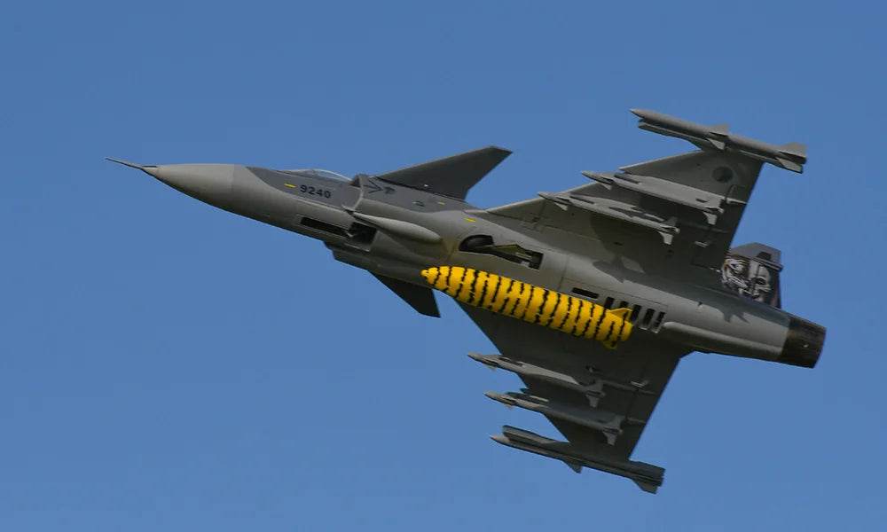 RC RC JAS-39 Gripen Remote Control Plane - 6CH Military Aircraft with NATO, Czech Republic, Swedish, and Hungarian Air Force Designs - ToylandEU