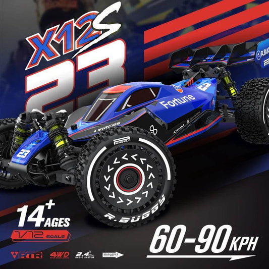RC RC RLX12S High-Speed Brushless 1:12 Electric 90 KMH Off-Road Car with Four-Wheel Drive and Drift Capabilities - ToylandEU