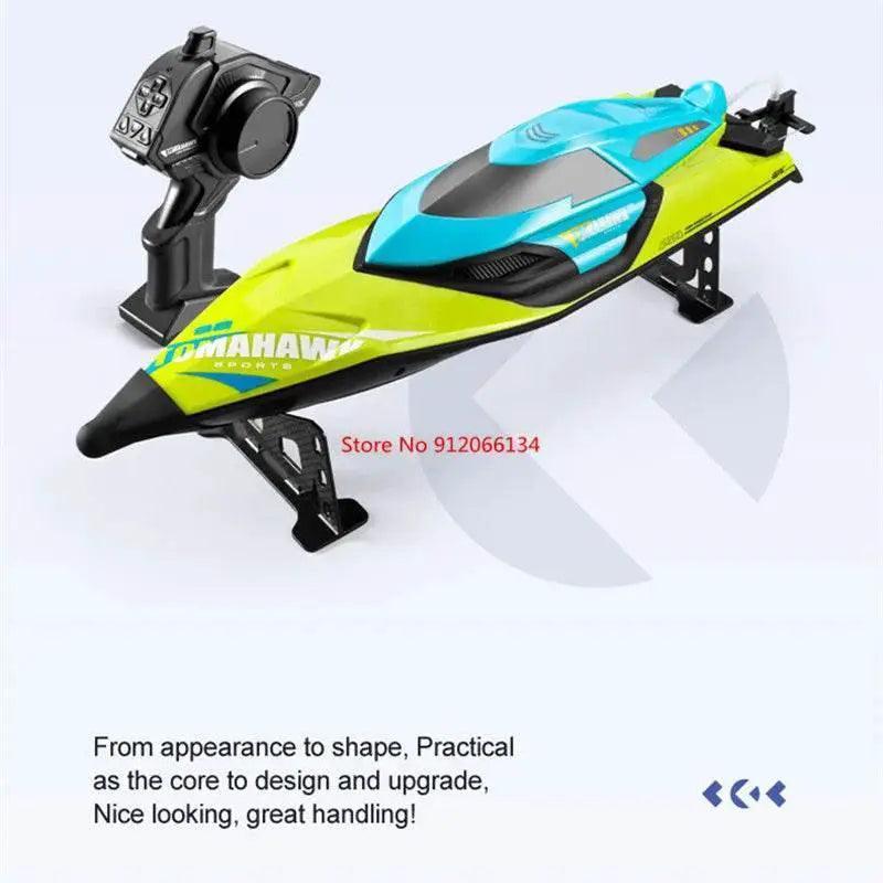  RC High-Speed 70KM/H RC Racing Boat - Double-Layer Waterproof Remote Control Yacht with Capsize Reset & Water Cooling System, 50CM Oversized Design -  ToylandEU™