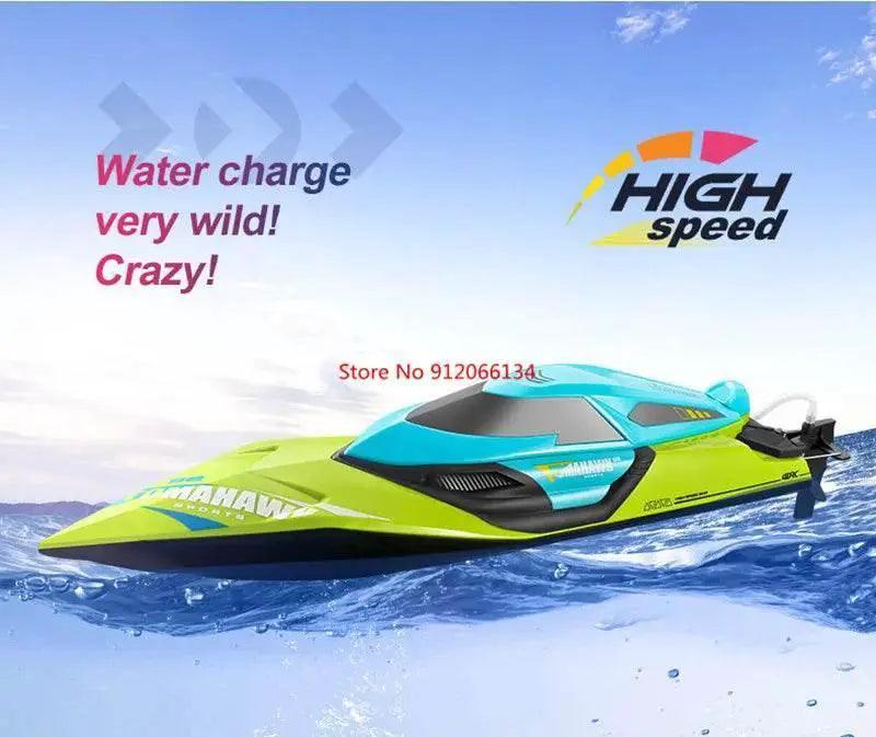 RC High-Speed 70KM/H RC Racing Boat - Double-Layer Waterproof Remote Control Yacht with Capsize Reset & Water Cooling System, 50CM Oversized Design -  ToylandEU™