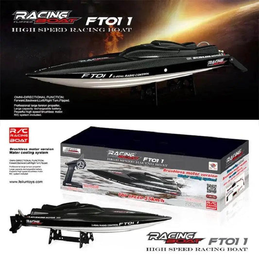 RC High-Speed 50km/h 65CM FT011 Brushless RC Racing Boat with Water Cooling - Ready-to-Run 2.4GHz Gift for Kids -  ToylandEU™