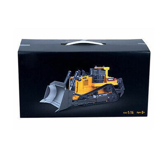 RC Realistic 1/16 Scale RC Bulldozer with Lights & Sounds for Kids - ToylandEU