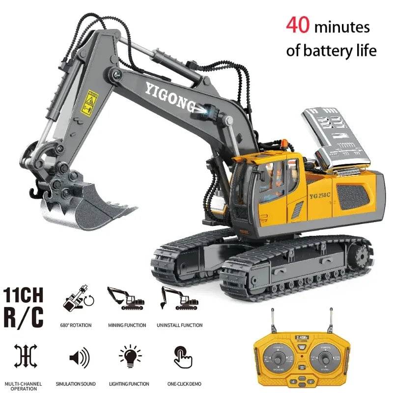 RC Realistic 1:20 Scale Remote Control Excavator - Ultimate Construction Fun - ToylandEU