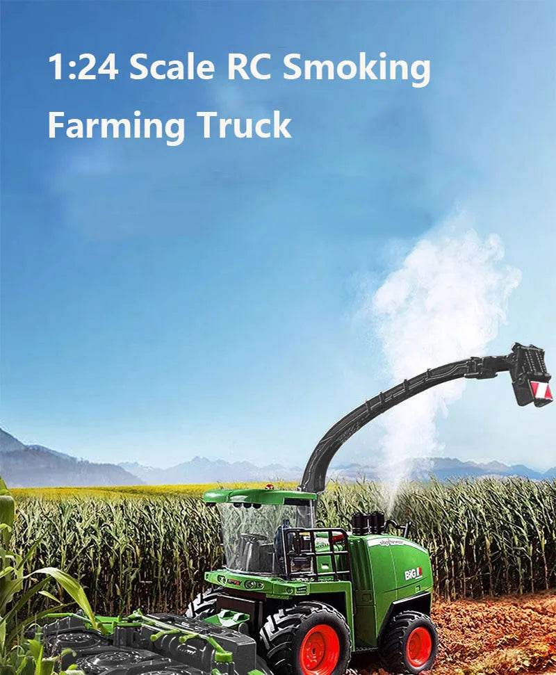 RC Realistic 1/24 Scale RC Farm Truck with Smoking Effect - 2.4Ghz Control - ToylandEU