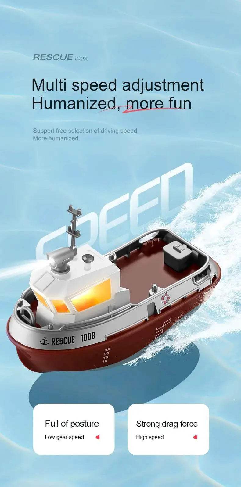  RC Rechargeable 2.4G Mini Remote Control Electric Boat for Kids - Perfect Xmas Gift for Boys! -  ToylandEU™