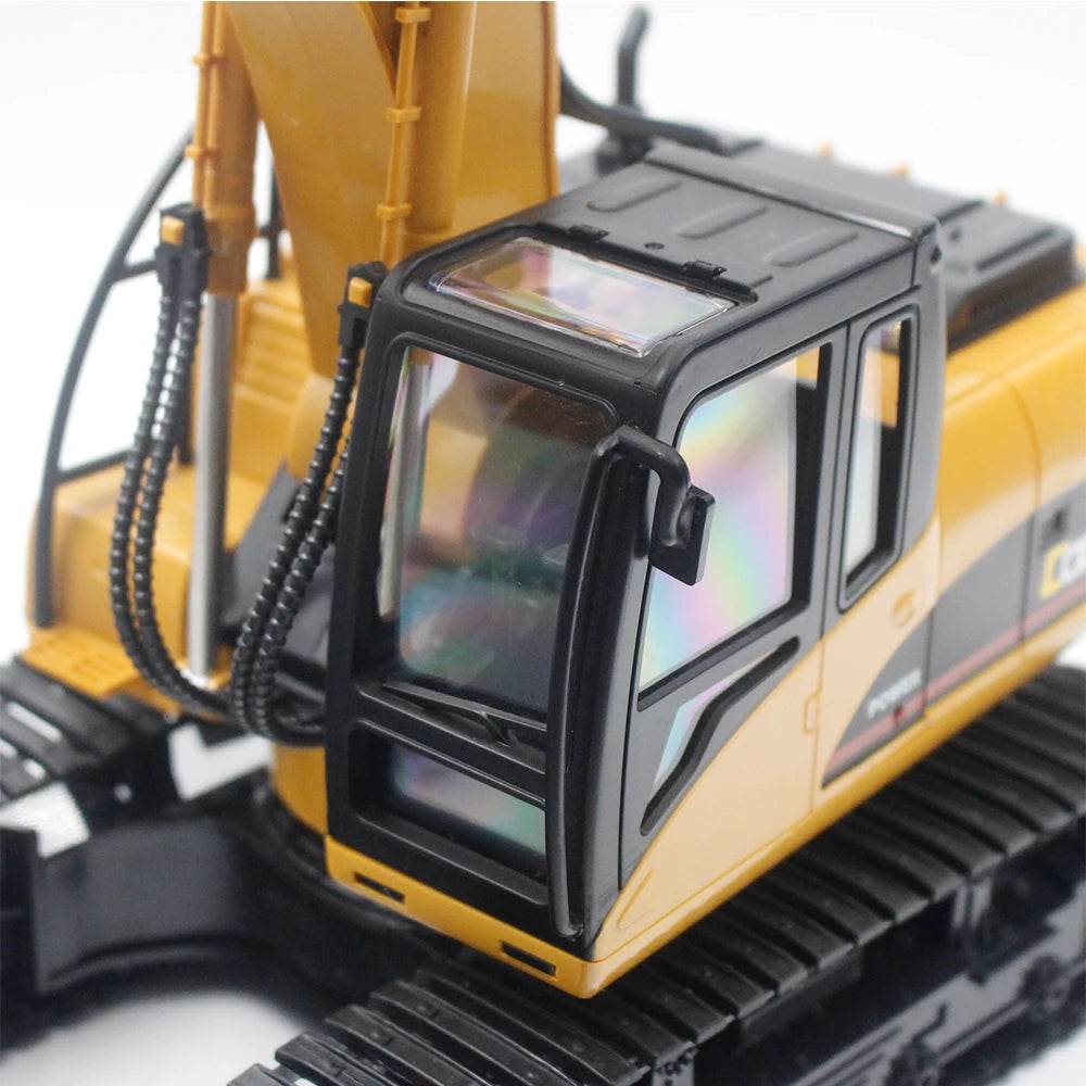 RC Remote Control 1:14 Yellow Excavator with 15 Channels & Rechargeable Battery - ToylandEU
