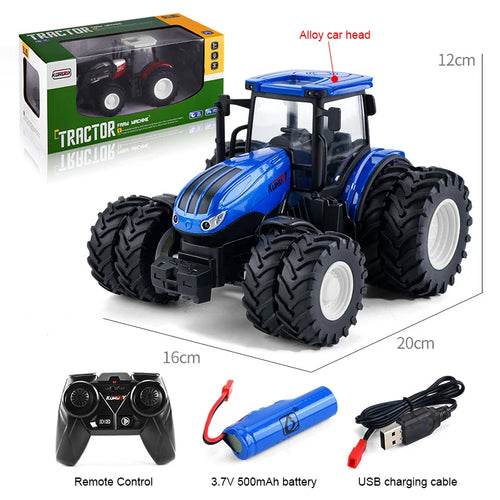 RC Remote Control 1/24 Scale Farm Tractor Trailer - 2.4G Fun! - ToylandEU