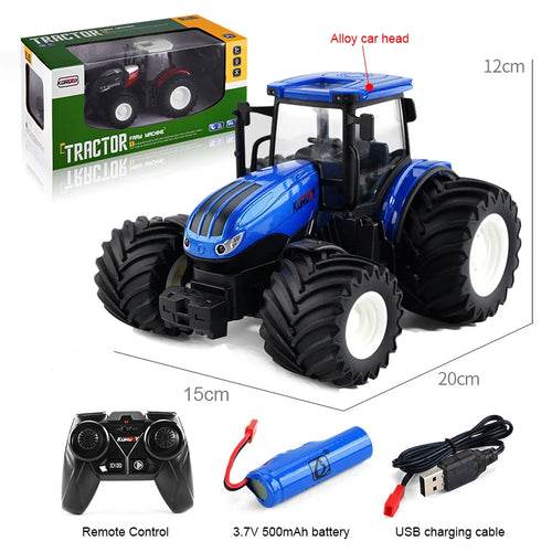 RC Remote Control 1/24 Scale Farm Tractor Trailer - 2.4G Fun! - ToylandEU