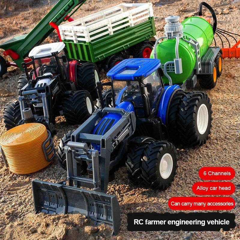 RC Remote Control 1/24 Scale Farm Tractor Trailer - 2.4G Fun! - ToylandEU