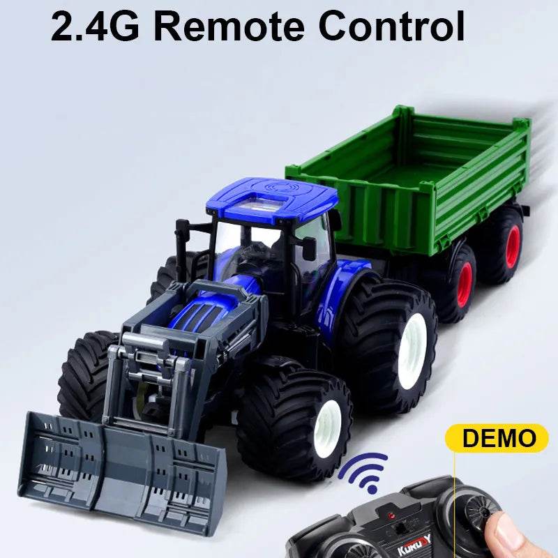 RC Remote Control 1/24 Scale Farm Tractor Trailer - 2.4G Fun! - ToylandEU