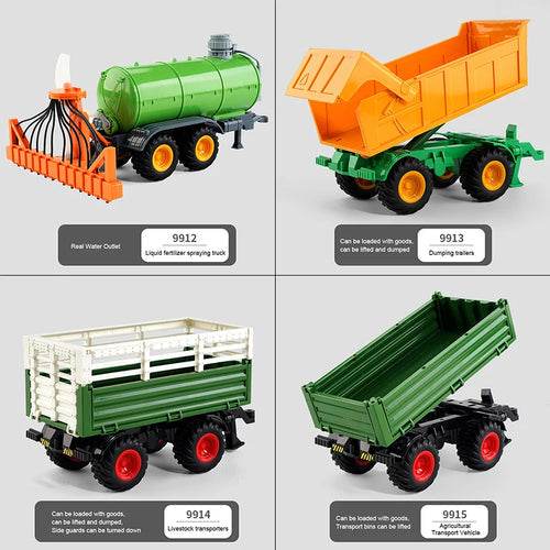 RC Remote Control 1/24 Scale Farm Tractor Trailer - 2.4G Fun! - ToylandEU