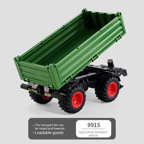 RC Remote Control 2.4GHz LED Tractor Trailer Farm Toy - 1:24 Scale Fun - ToylandEU