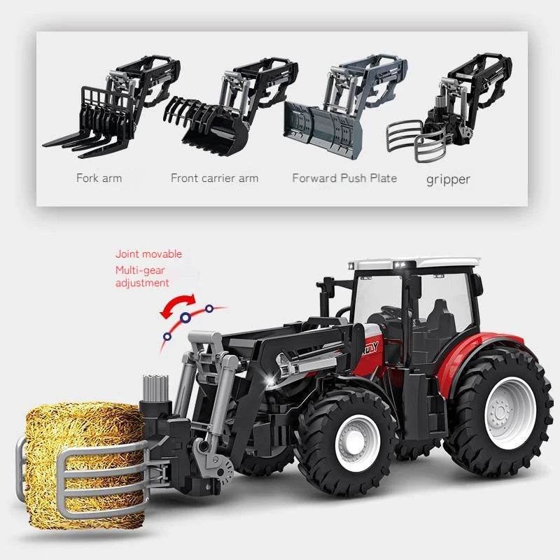 RC Remote Control 2.4GHz LED Tractor Trailer Farm Toy - 1:24 Scale Fun - ToylandEU