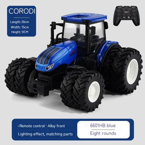 RC Remote Control 2.4GHz LED Tractor Trailer Farm Toy - 1:24 Scale Fun - ToylandEU