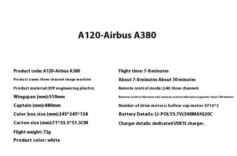 RC Remote Control A380 Airbus Model Aircraft - 2.4GHz 3-Channel RC Glider for Kids - Perfect Christmas Gift! - ToylandEU