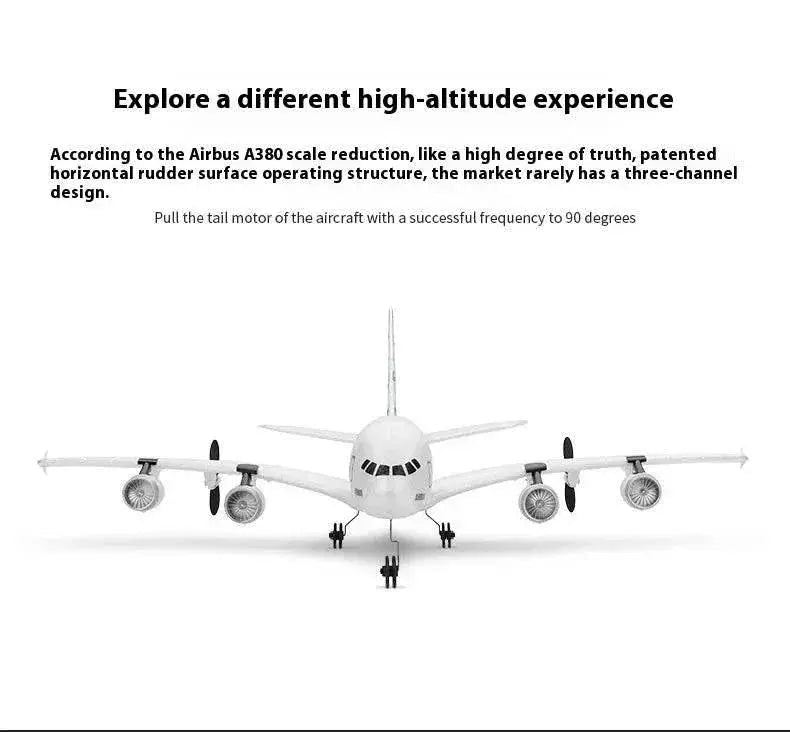 RC Remote Control A380 Airbus Model Aircraft - 2.4GHz 3-Channel RC Glider for Kids - Perfect Christmas Gift! - ToylandEU