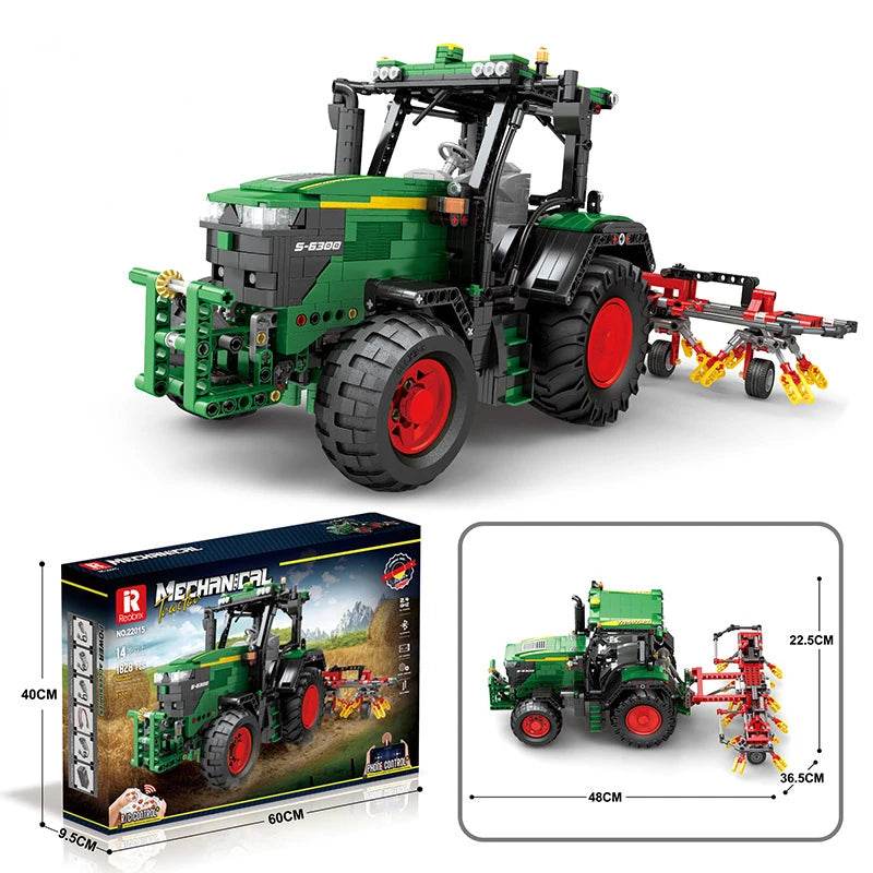 RC Remote Control City Power Tractor Building Blocks Set - 1828 PCS Fun! - ToylandEU