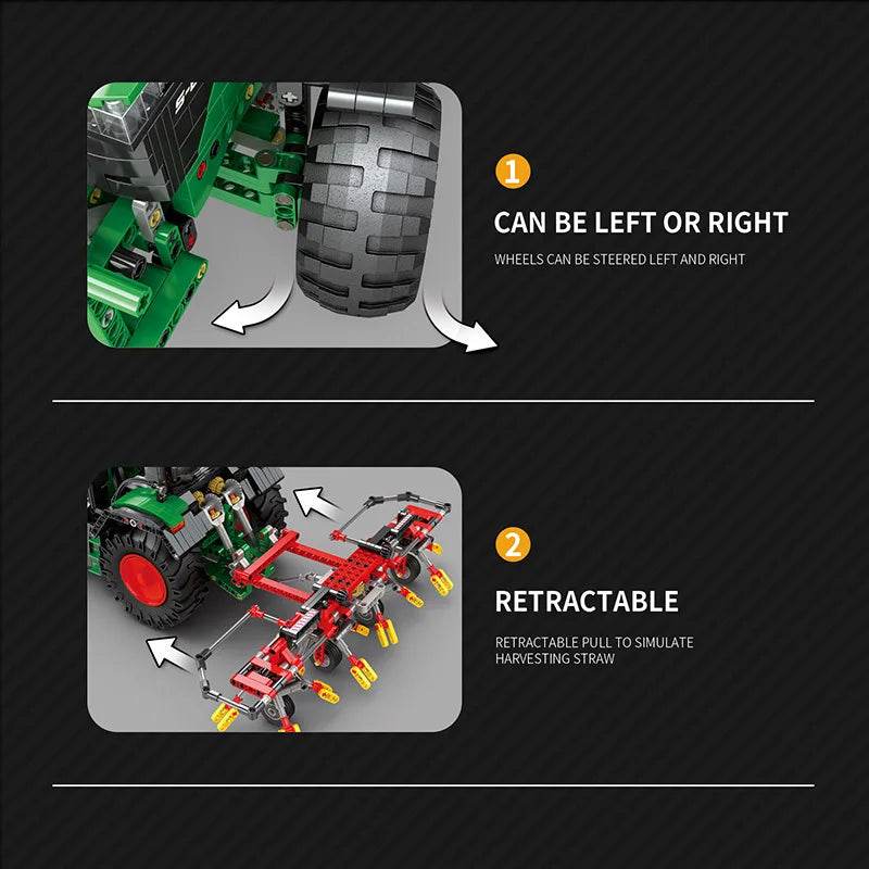 RC Remote Control City Power Tractor Building Blocks Set - 1828 PCS Fun! - ToylandEU