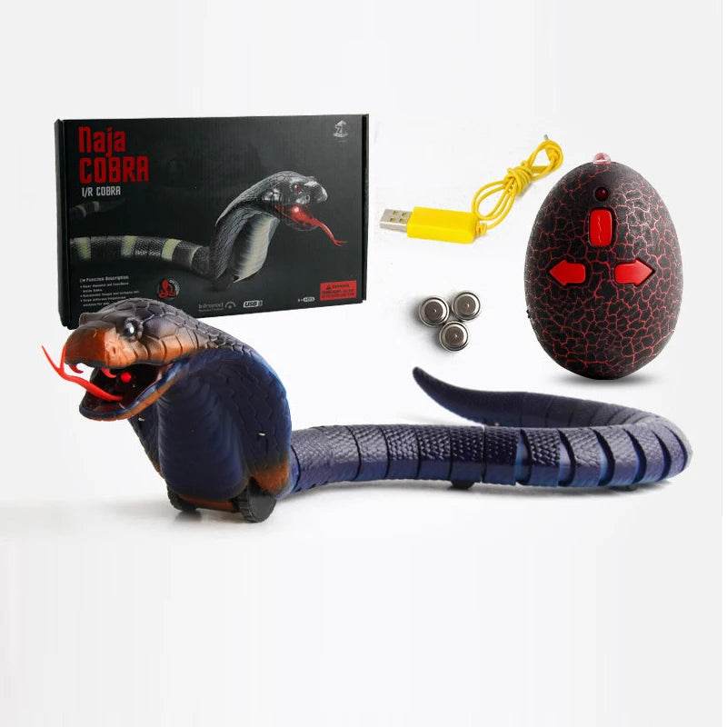 RC Remote Control Cobra Snake Toy - Spooky Rechargeable Halloween Prank - ToylandEU
