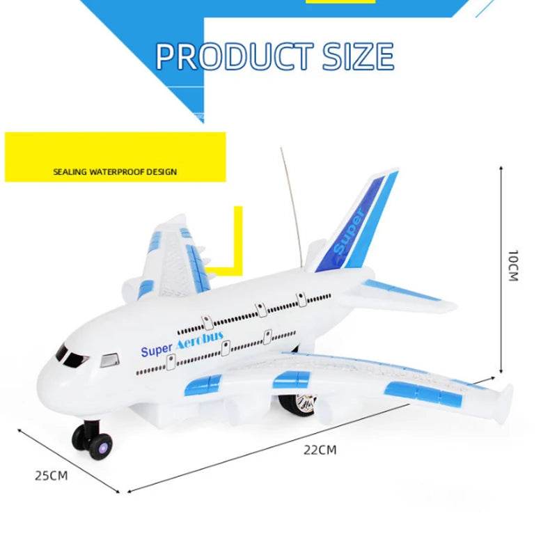 RC Remote Control Electric Airplane Toy for Kids - Musical Lighting and DIY Features for Outdoor Fun - ToylandEU