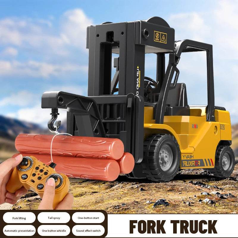 RC Remote Control Engineering Truck with Crane & Forklift - 1:24 Scale - ToylandEU