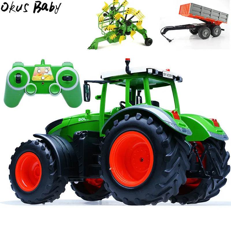 RC Remote Control Farming Adventure: 4WD Tractor & Trailer Set - ToylandEU