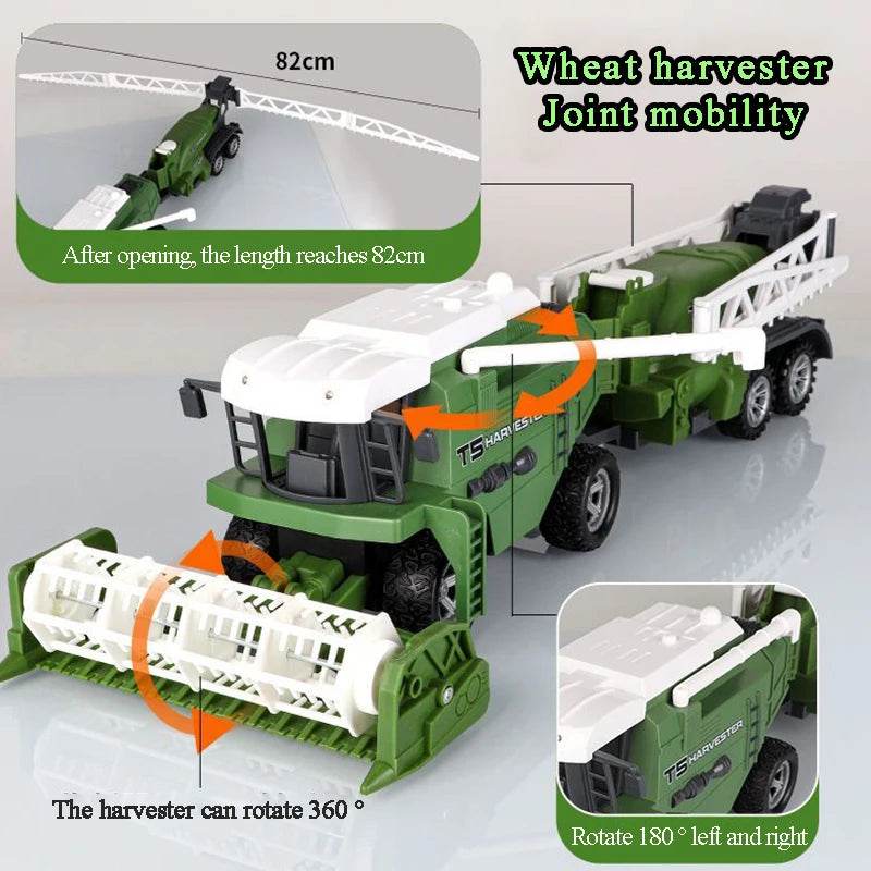RC Remote Control Farming Tractor - Realistic Harvester Simulation Toy - ToylandEU
