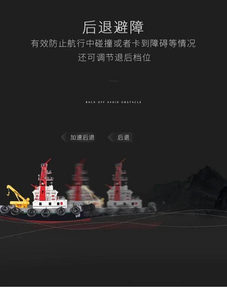 Lancha de rescate contra incendios a control remoto RC - Modelo de simulación de chorro de agua de 2.4G para diversión infantil al aire libre - ToylandEU