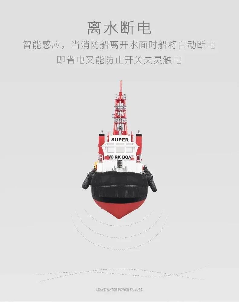 Lancha de rescate contra incendios a control remoto RC - Modelo de simulación de chorro de agua de 2.4G para diversión infantil al aire libre - ToylandEU