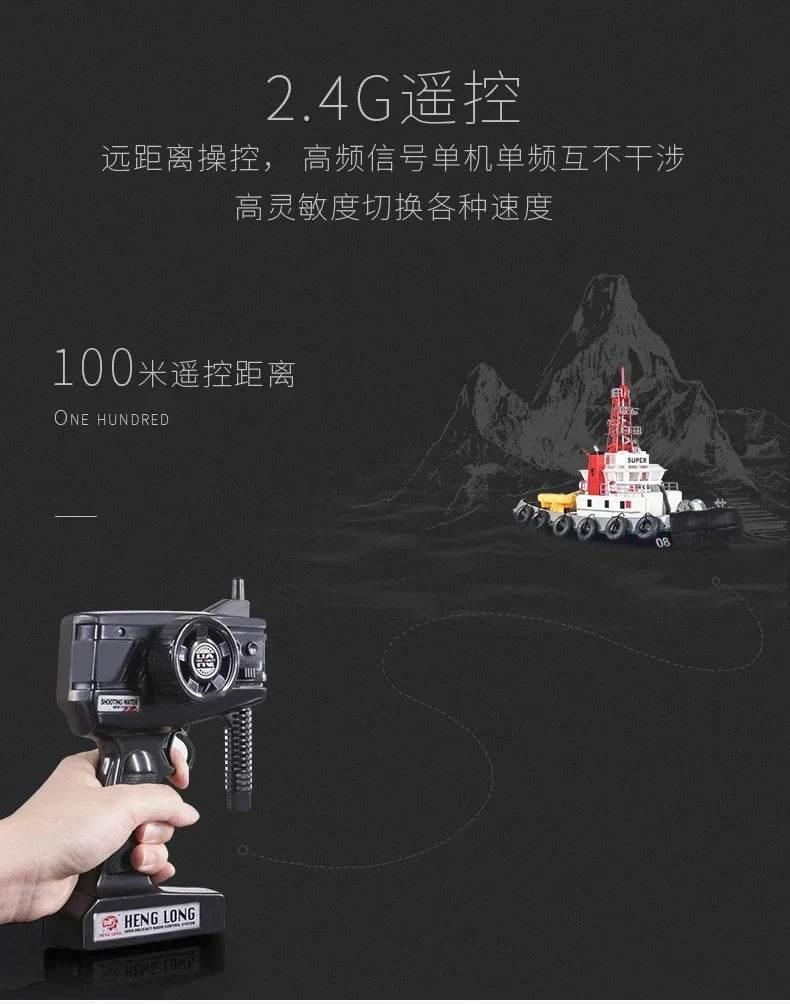 Lancha de rescate contra incendios a control remoto RC - Modelo de simulación de chorro de agua de 2.4G para diversión infantil al aire libre - ToylandEU