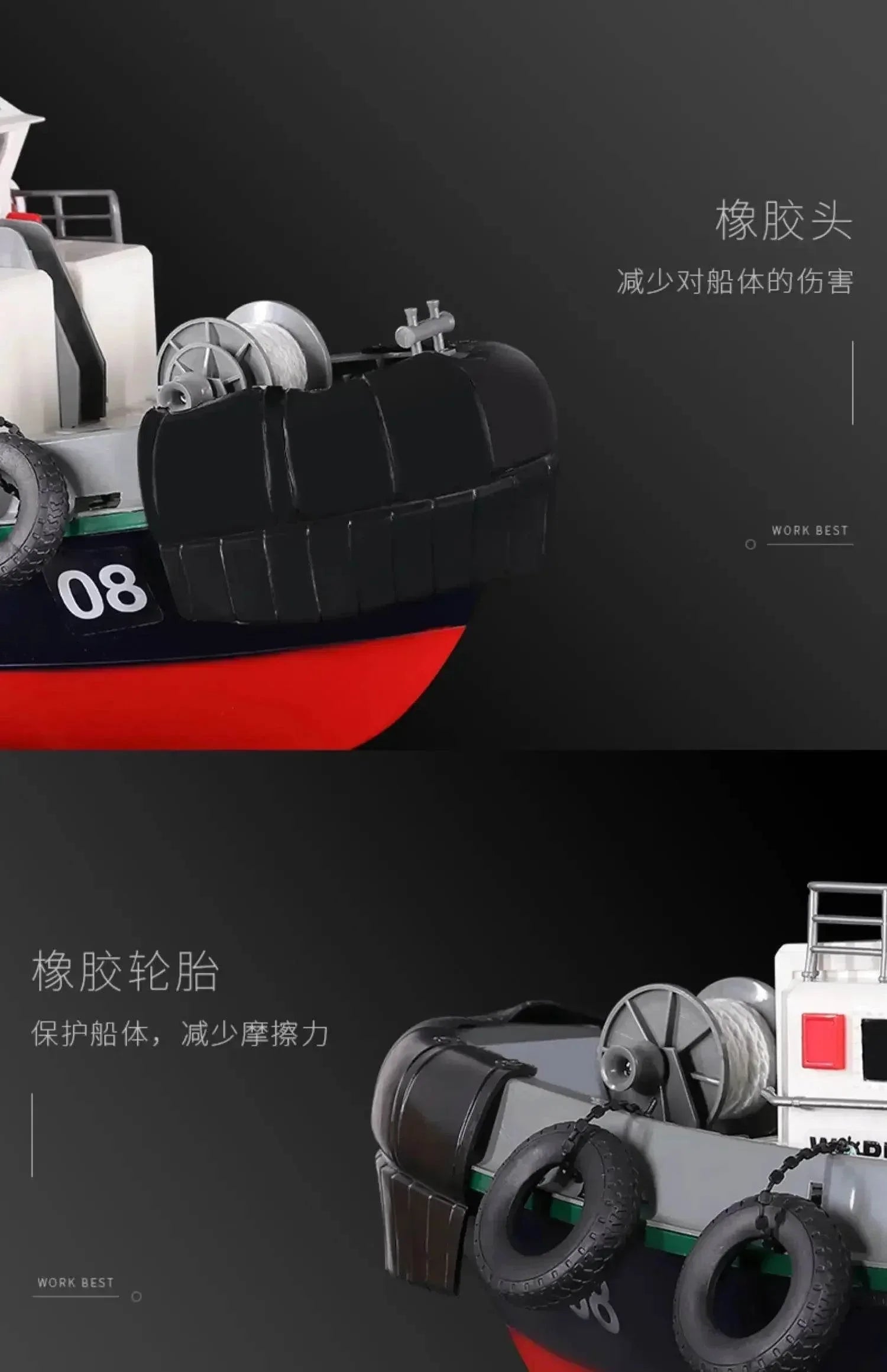 Lancha de rescate contra incendios a control remoto RC - Modelo de simulación de chorro de agua de 2.4G para diversión infantil al aire libre - ToylandEU