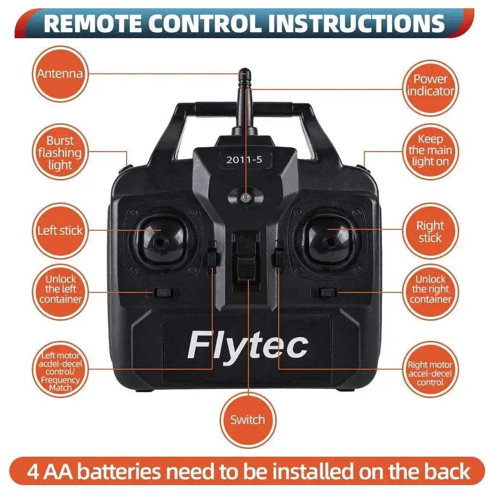  RC Remote Control Flytec Fishing Bait Boat with Dual Motors and Fish Finder - 1.5KG Load Capacity and LED Light -  ToylandEU™
