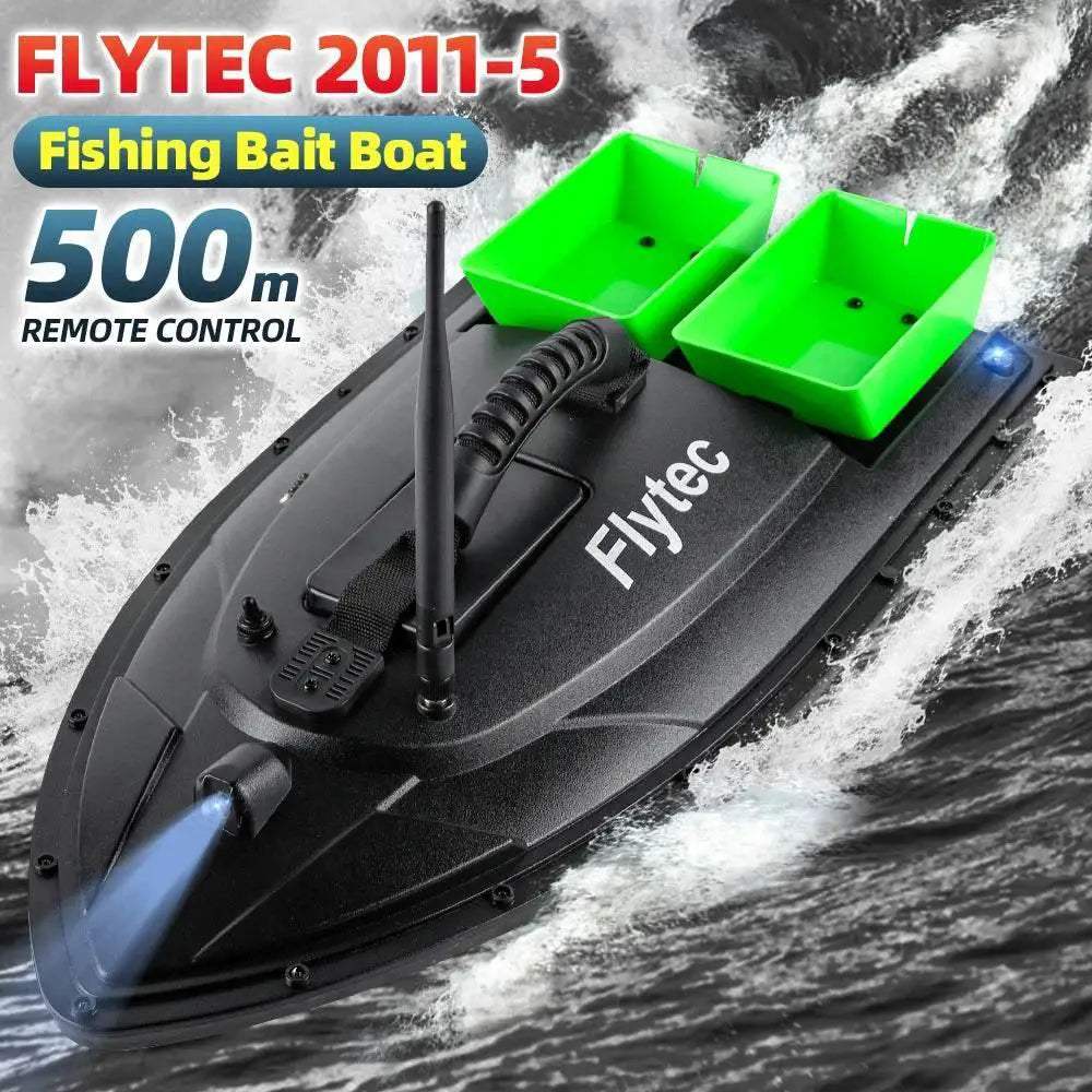  RC Remote Control Flytec Fishing Bait Boat with Dual Motors and Fish Finder - 1.5KG Load Capacity and LED Light -  ToylandEU™
