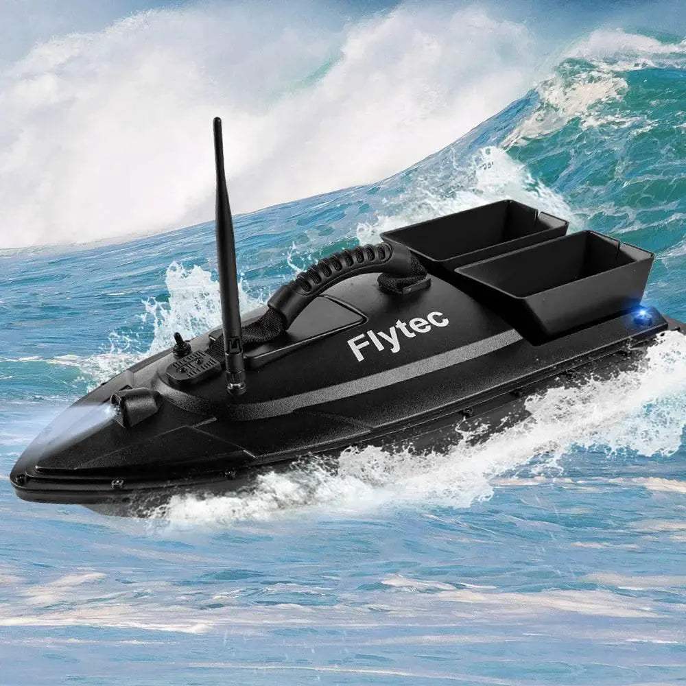  RC Remote Control Flytec Fishing Bait Boat with Dual Motors and Fish Finder - 1.5KG Load Capacity and LED Light -  ToylandEU™