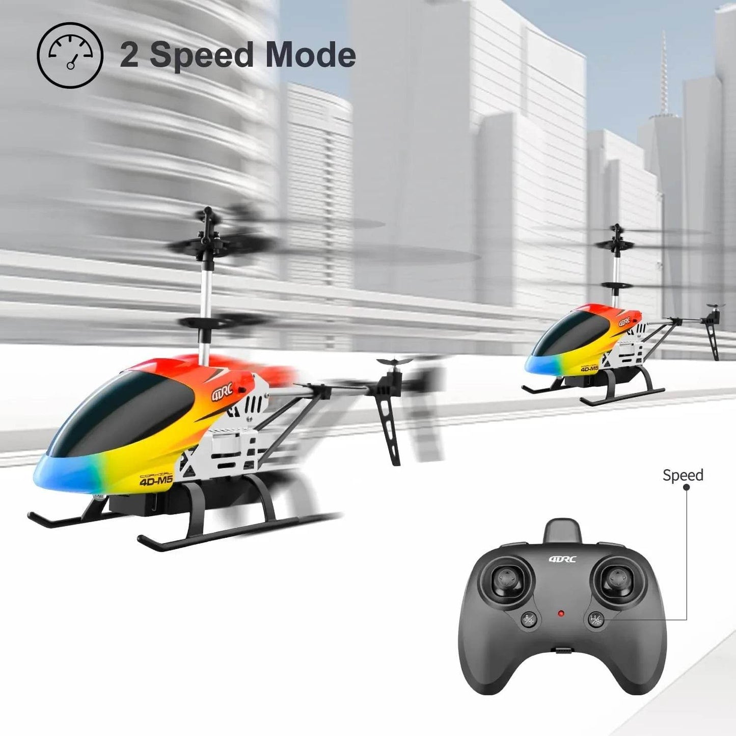 RC Remote Control M5 Helicopter with Altitude Hold, LED Lights & Gyro - ToylandEU