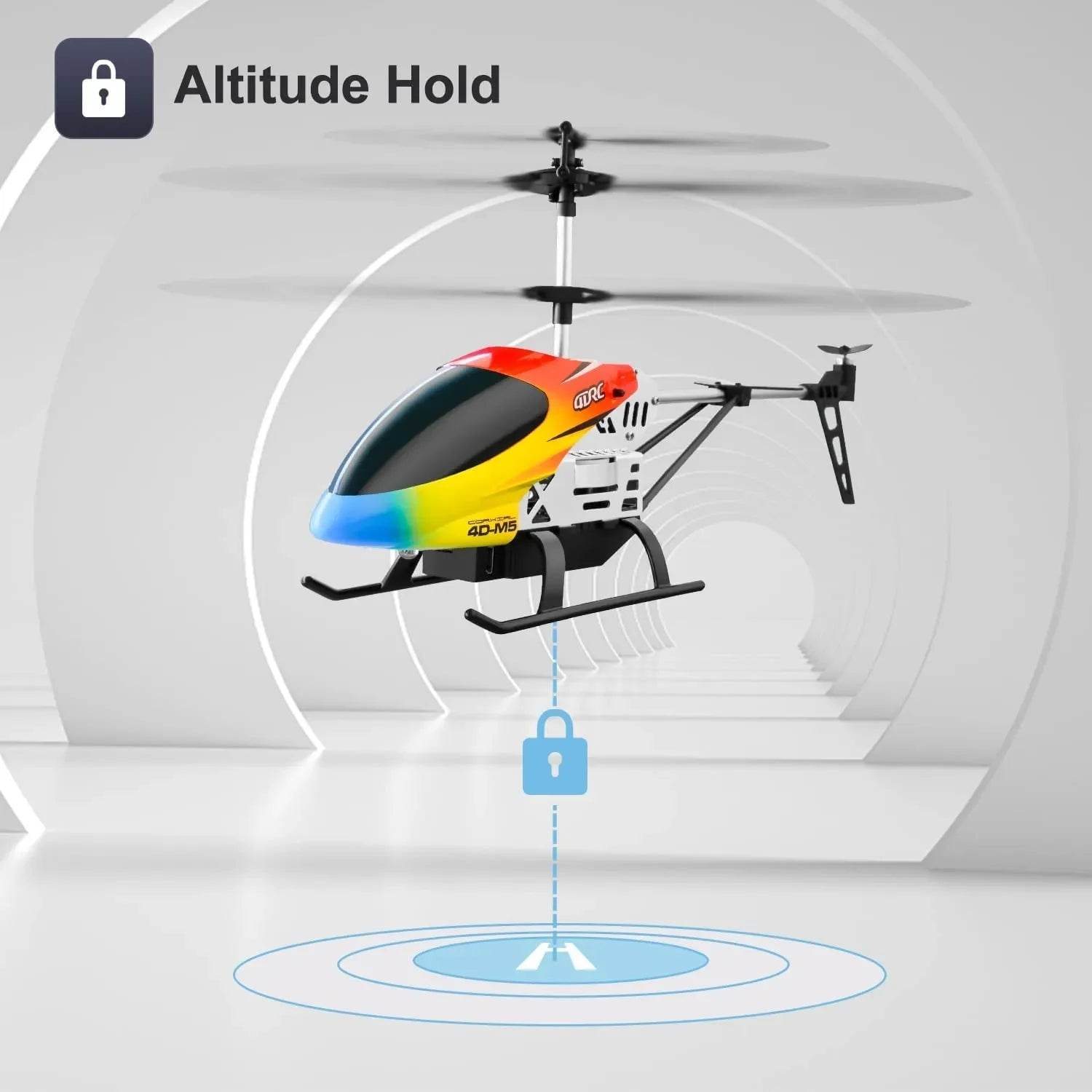RC Remote Control M5 Helicopter with Altitude Hold, LED Lights & Gyro - ToylandEU