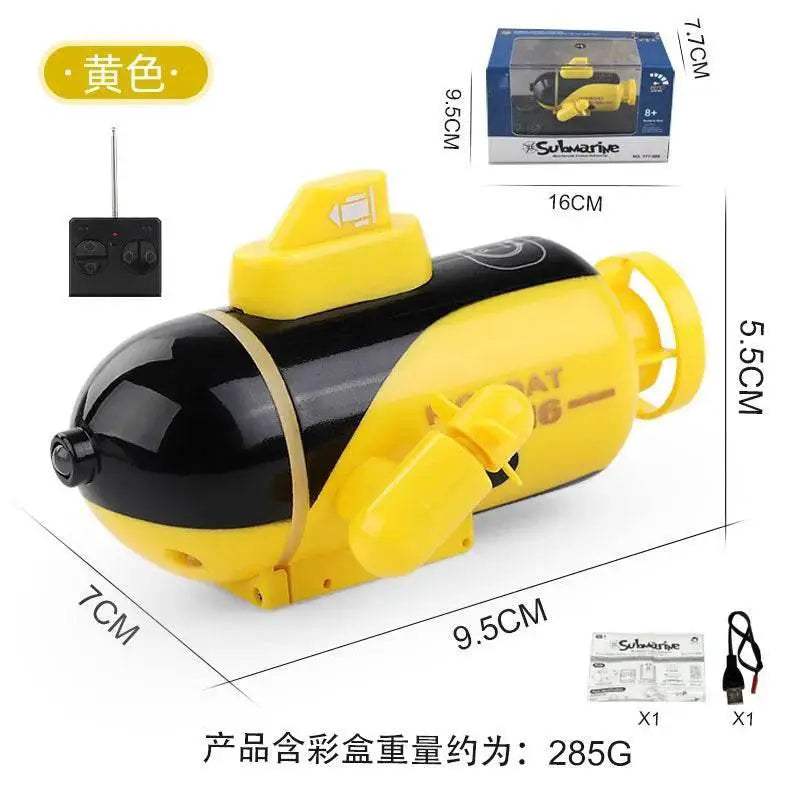  RC Remote Control Mini Submarine - Waterproof Electric Racing Boat for Kids, Dual Motor, 10km/h Speed -  ToylandEU™