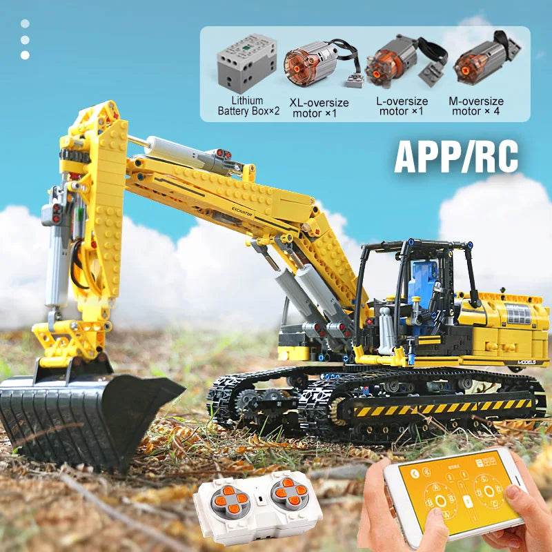 RC Remote Control Mobile Crane Truck Building Set for Ages 14+ - ToylandEU