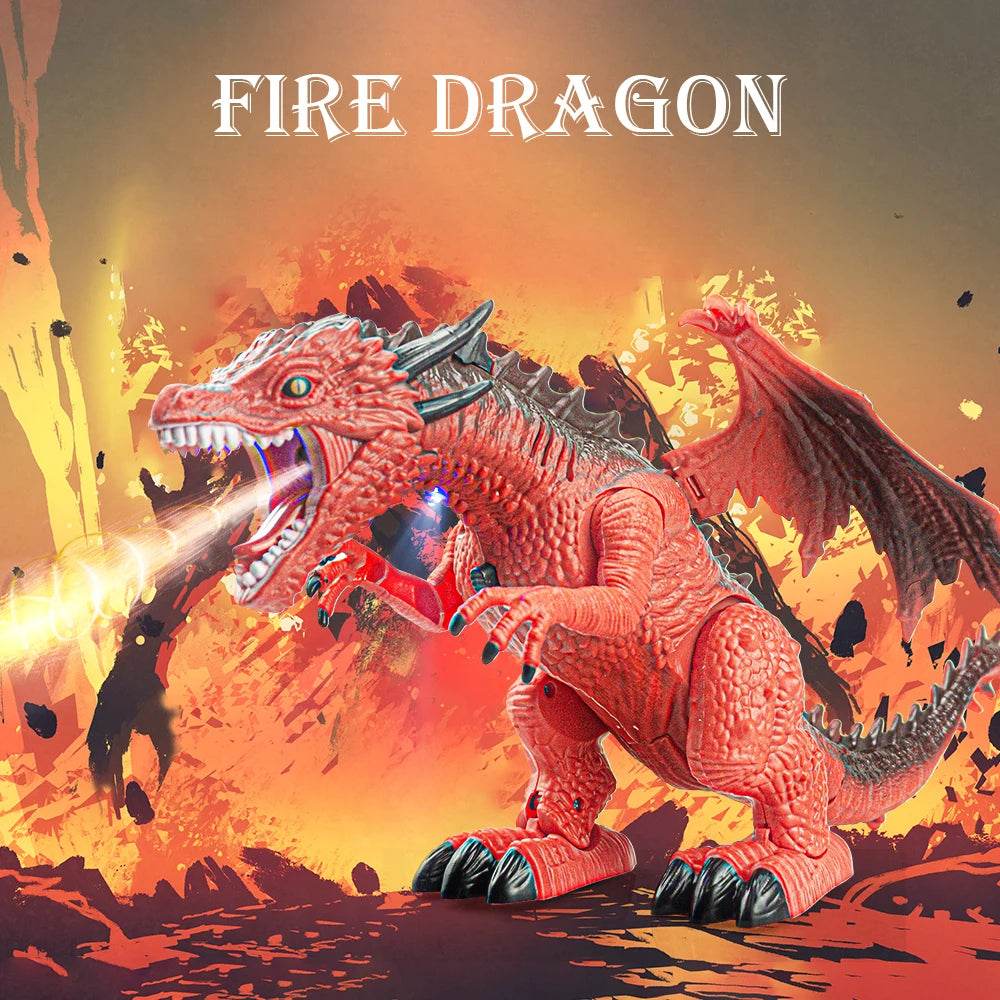 RC Remote Control Roaring T-Rex Dinosaur Toy with Smoke Effects for Kids - ToylandEU