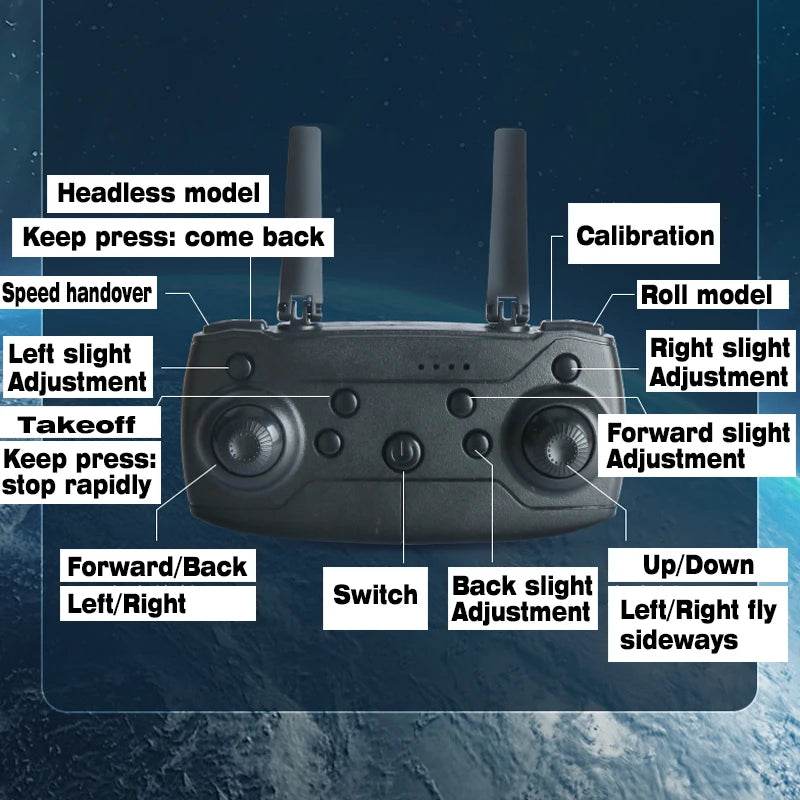 RC Remote Control Space Rocket Mini Drone with LED Lights & 360° Roll - ToylandEU