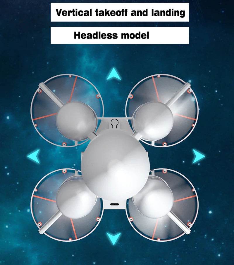 RC Remote Control Space Rocket Mini Drone with LED Lights & 360° Roll - ToylandEU