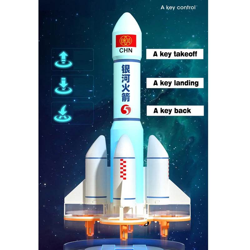 RC Remote Control Space Rocket Mini Drone with LED Lights & 360° Roll - ToylandEU