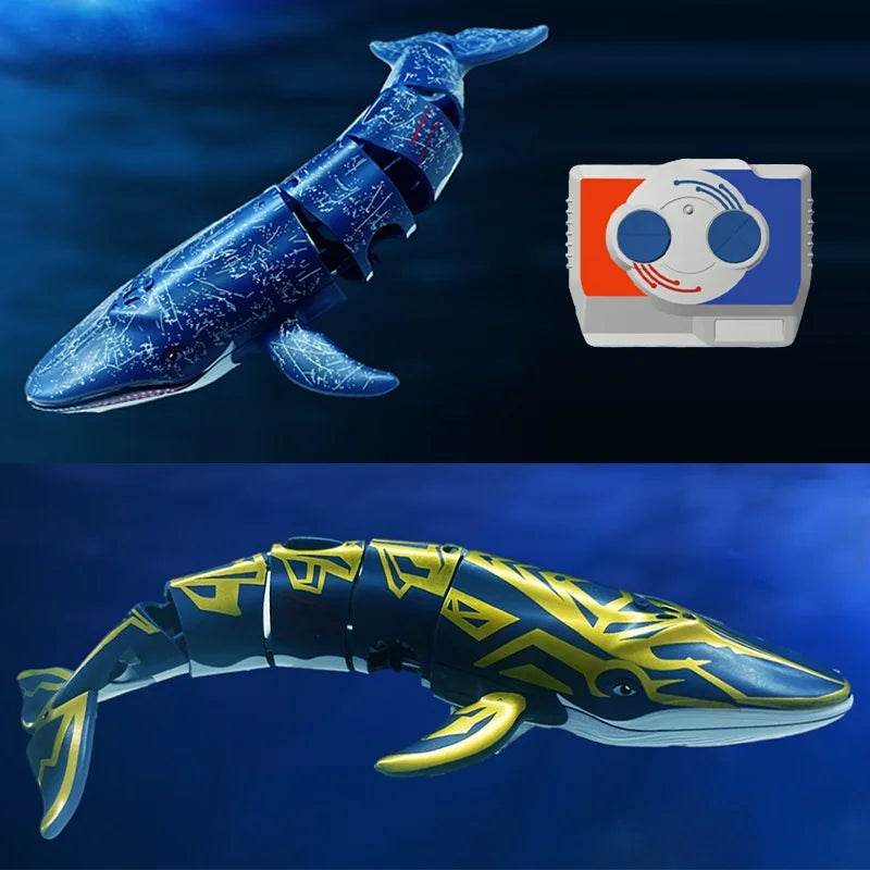 RC Remote Control Swimming Shark Boat Toy with LED Lights - Waterproof Model for Boys' Birthday Gifts - ToylandEU