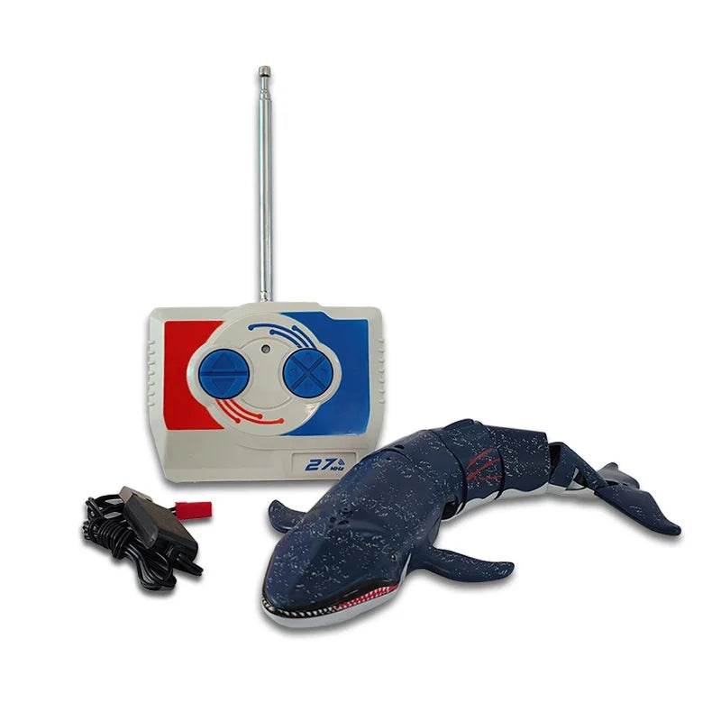 RC Remote Control Swimming Shark Boat Toy with LED Lights - Waterproof Model for Boys' Birthday Gifts - ToylandEU