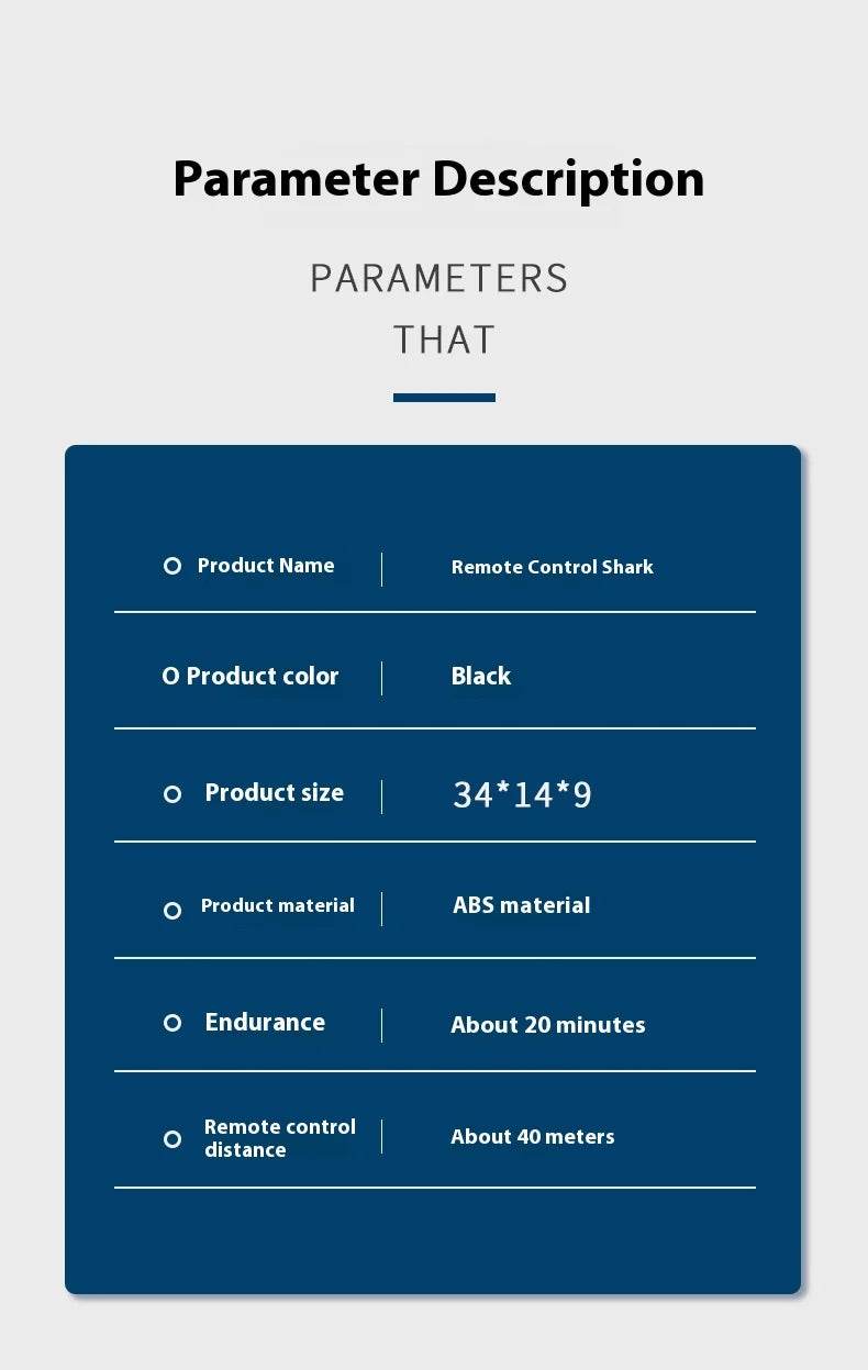 RC Remote Control Swimming Shark Boat Toy with LED Lights - Waterproof Model for Boys' Birthday Gifts - ToylandEU