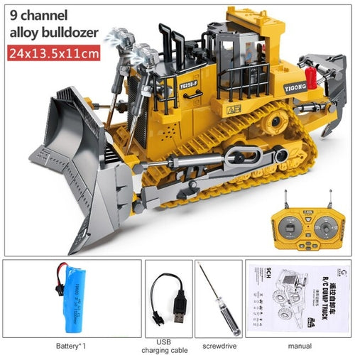 Remote Control Excavator Bulldozer Dump Truck Toy - 2.4GHz High-Speed ToylandEU.com Toyland EU