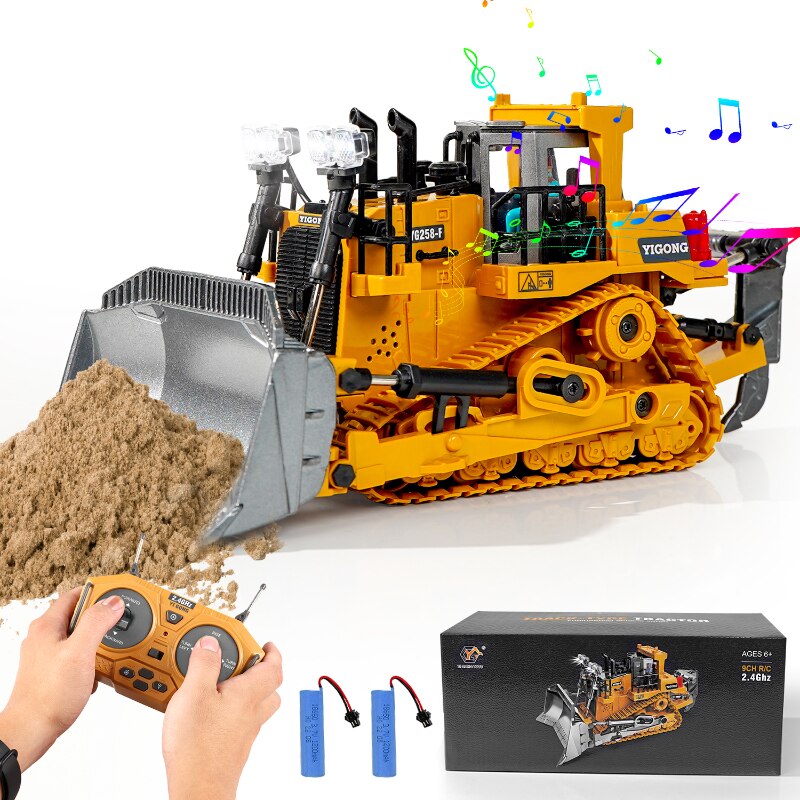 Remote Control Excavator Bulldozer Dump Truck Toy - 2.4GHz High-Speed - ToylandEU