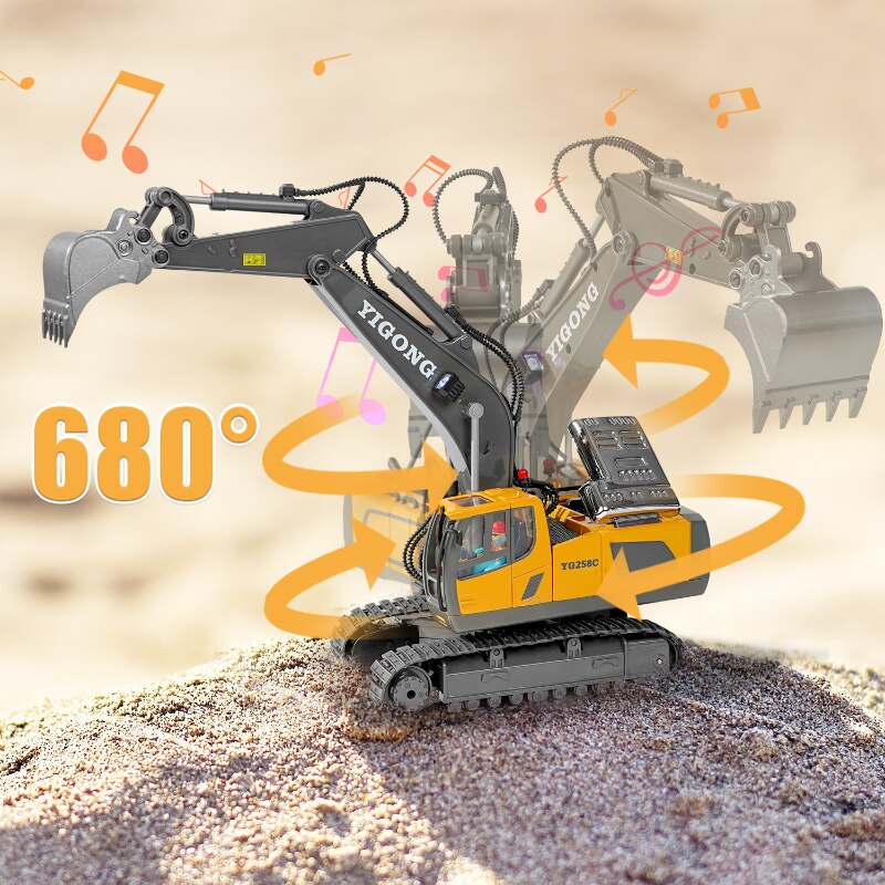 Remote Control Excavator Bulldozer Dump Truck Toy - 2.4GHz High-Speed - ToylandEU