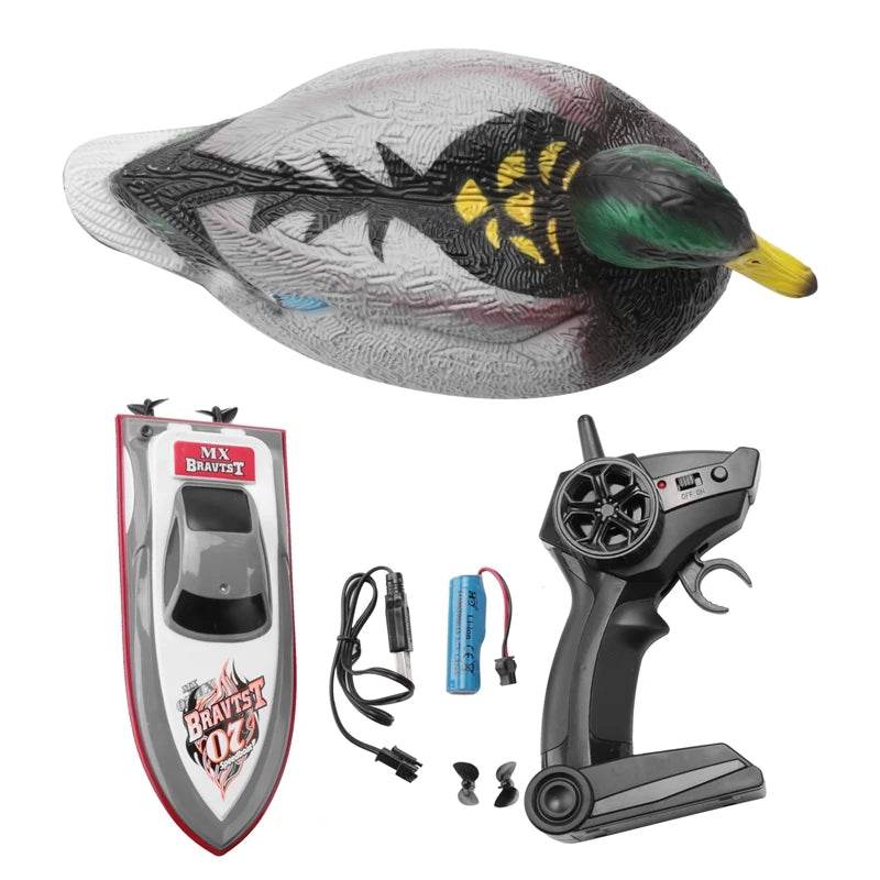 RC Remote Control V201 Duck Boat - 2.4GHz Waterproof RC Boat for Pool and Pond Hunting Decor - ToylandEU