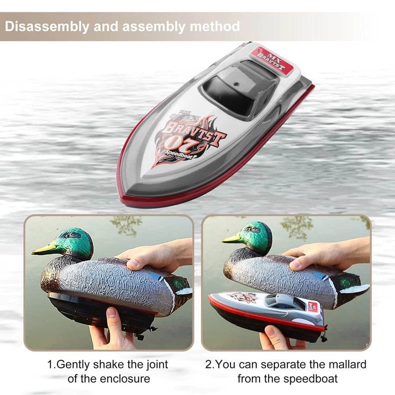 RC Remote Control V201 Duck Boat - 2.4GHz Waterproof RC Boat for Pool and Pond Hunting Decor - ToylandEU